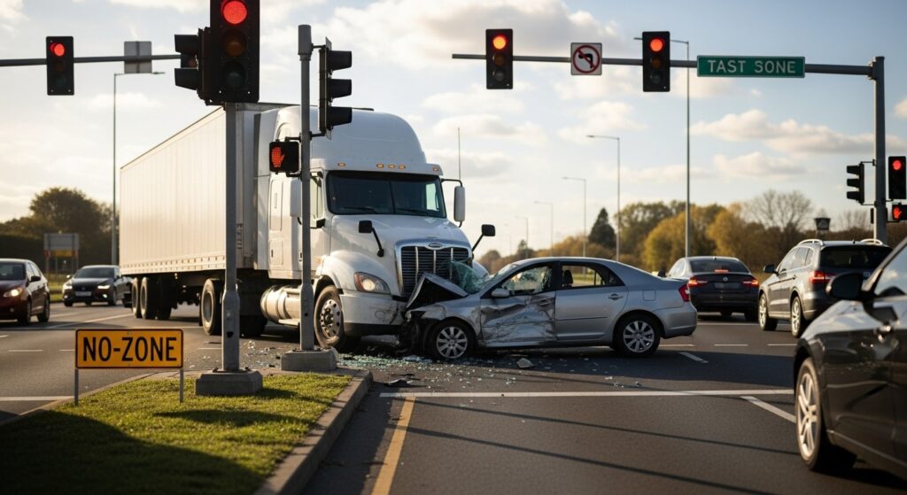 Blind Spot and No-Zone Truck Accident