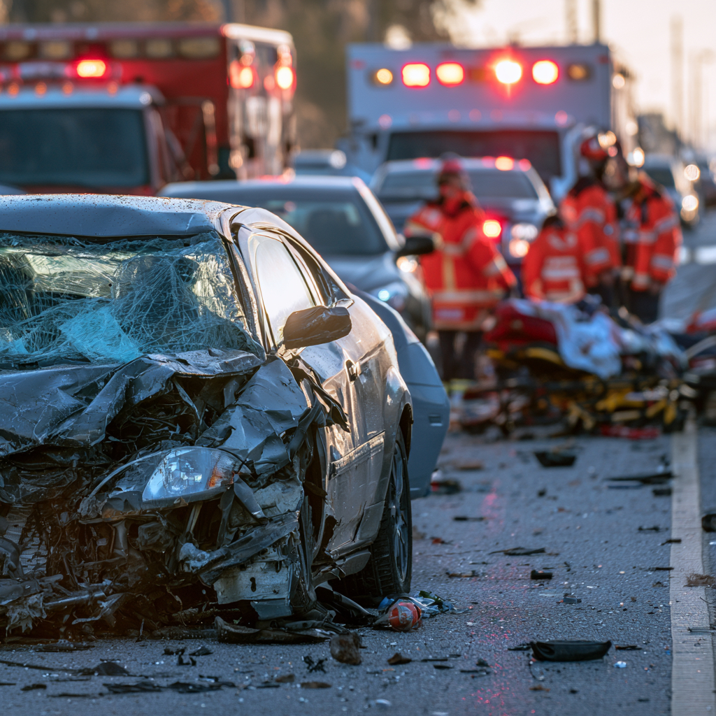 Serious car accident on a highway involving a fatality in Biloxi, Mississippi