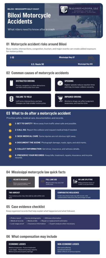 Infographic Biloxi Motorcycle Accidents Guide