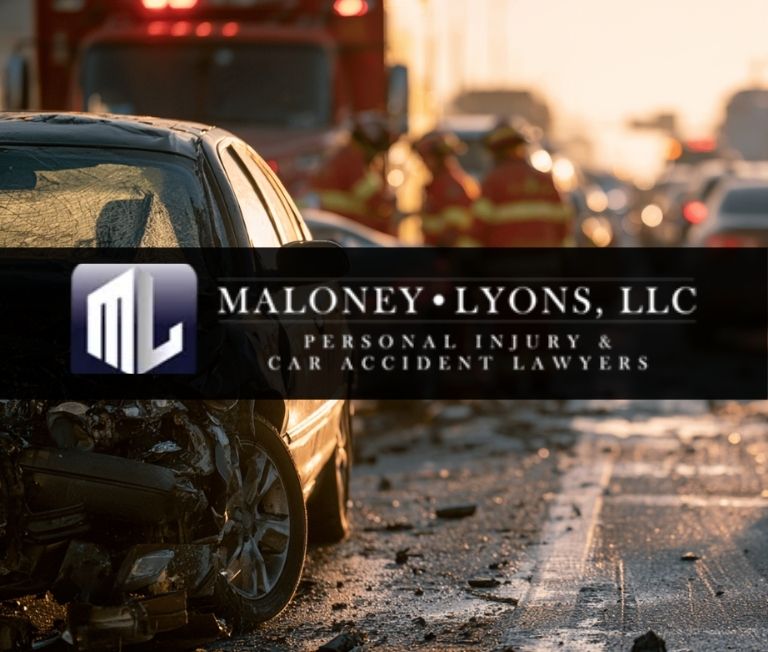 Car crash on highway related to a catastrophic injury claim handled by Maloney-Lyons Personal Injury & Car Accident Lawyers